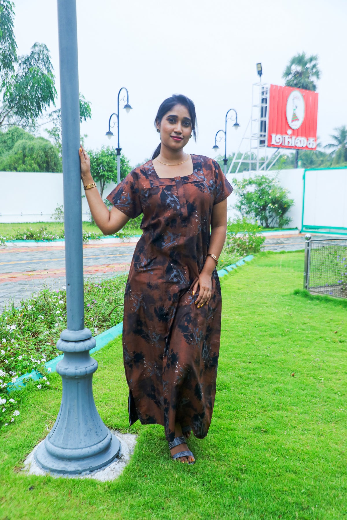 MANGAI New Regular Fit Cotton Printed Nighties - All Over Printed Stylish Nightwear for Stylish Women | Side Cut Pocket | Beautiful Nighties for Stylish Women's | Colorful Printed Cotton Nighties (MPL)