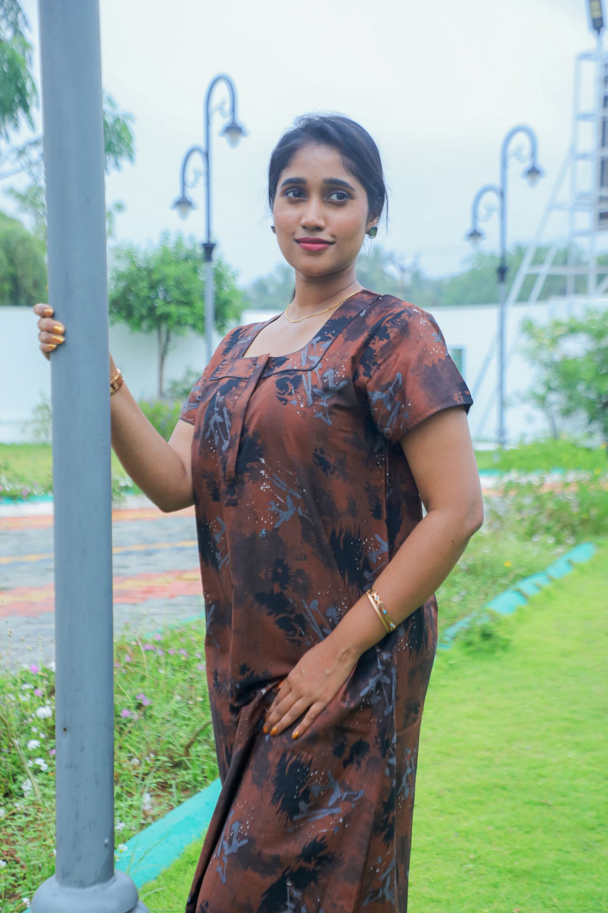 MANGAI New Regular Fit Cotton Printed Nighties - All Over Printed Stylish Nightwear for Stylish Women | Side Cut Pocket | Beautiful Nighties for Stylish Women's | Colorful Printed Cotton Nighties (MPL)