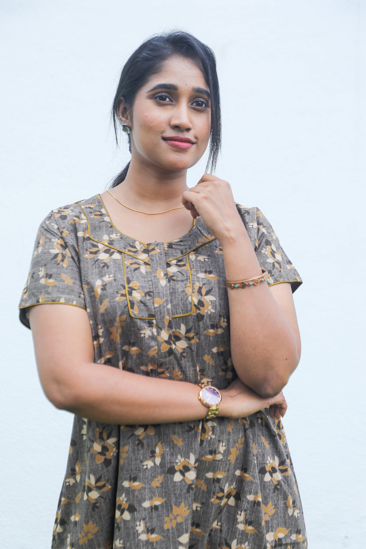 MANGAI New Regular Fit Cotton Printed Nighties - All Over Printed Stylish Nightwear for Stylish Women | Side Cut Pocket | Beautiful Nighties for Stylish Women's | Colorful Printed Cotton Nighties (MPL)