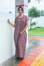 MANGAI New Regular Fit Cotton Printed Nighties - All Over Printed Stylish Nightwear for Stylish Women | Side Cut Pocket | Beautiful Nighties for Stylish Women's | Colorful Printed Cotton Nighties (CTCC)