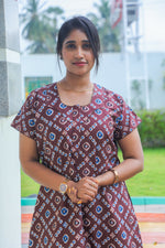 MANGAI New Regular Fit Cotton Printed Nighties - All Over Printed Stylish Nightwear for Stylish Women | Side Cut Pocket | Beautiful Nighties for Stylish Women's | Colorful Printed Cotton Nighties (CTCC)