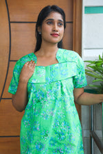MANGAI New Regular Fit Cotton Nighties - Colorful Pathetic Printed Stylish Nightwear for Stylish Women | Side Cut Pocket | Beautiful Nighties for Stylish Women's | Colorful Printed Cotton Nighties (MPL)