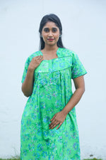 MANGAI New Regular Fit Cotton Nighties - Colorful Pathetic Printed Stylish Nightwear for Stylish Women | Side Cut Pocket | Beautiful Nighties for Stylish Women's | Colorful Printed Cotton Nighties (MPL)