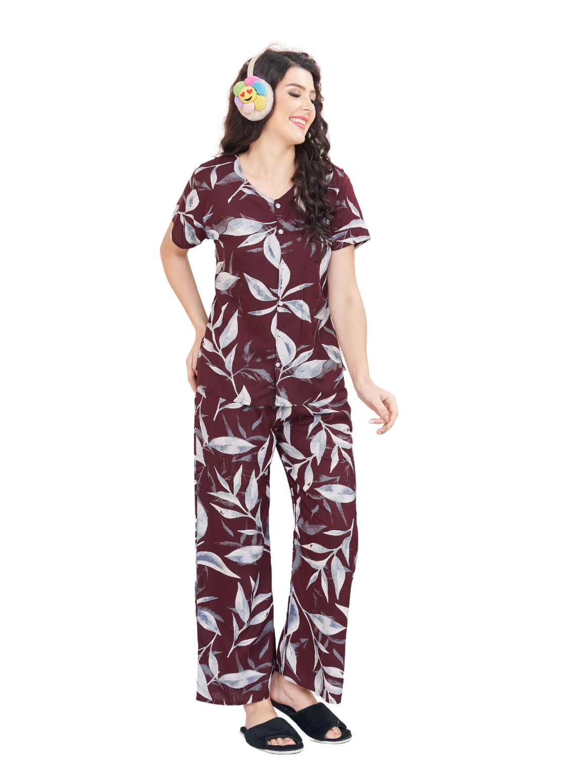 New ONLY MINE Rayon Printed Top & Bottom Set Night Suits- Stylish Printed Top & Bottom Set for Trendy Women's