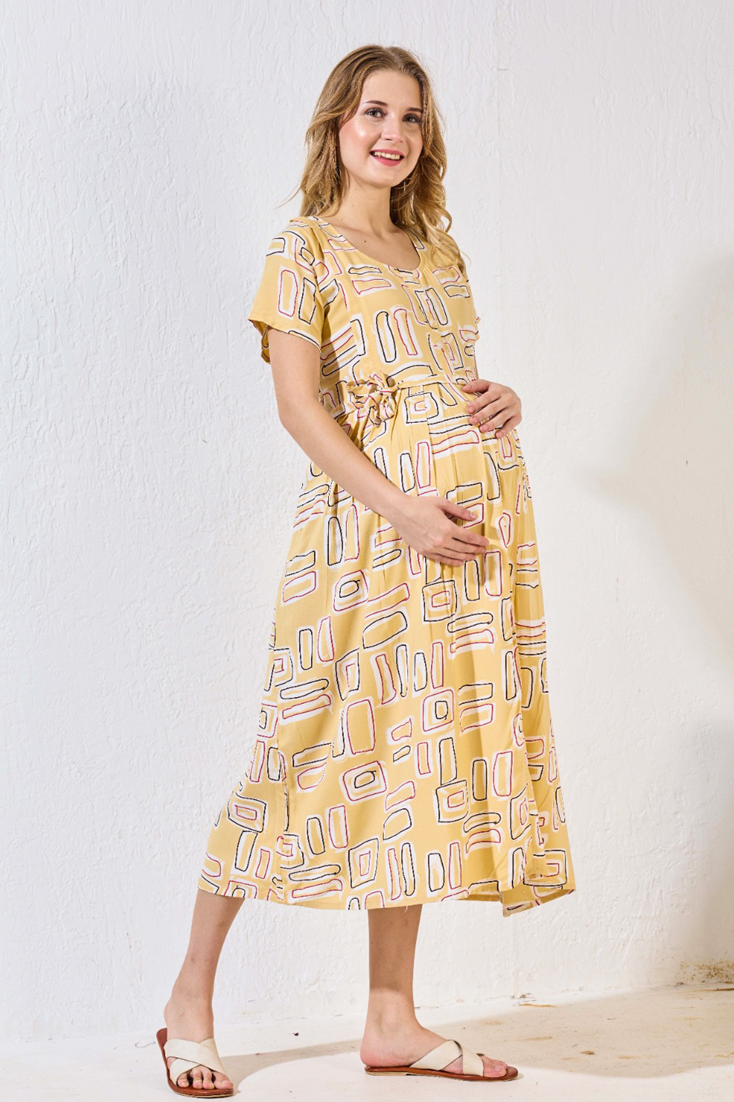New Arrivals 4-IN-ONE MAXI Mom's Feeding & Casual Wear | Stylish Maxi Style | Invisible Feeding Zipper | Perfect Pre & Post Pregnancy Wear (FIO-MXI)