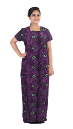 MANGAI New Regular Fit Cotton PrintedNighties - All Over Printed Stylish Nightwear for Stylish Women | Side Cut Pocket | Beautiful Nighties for Stylish Women's (VNM)