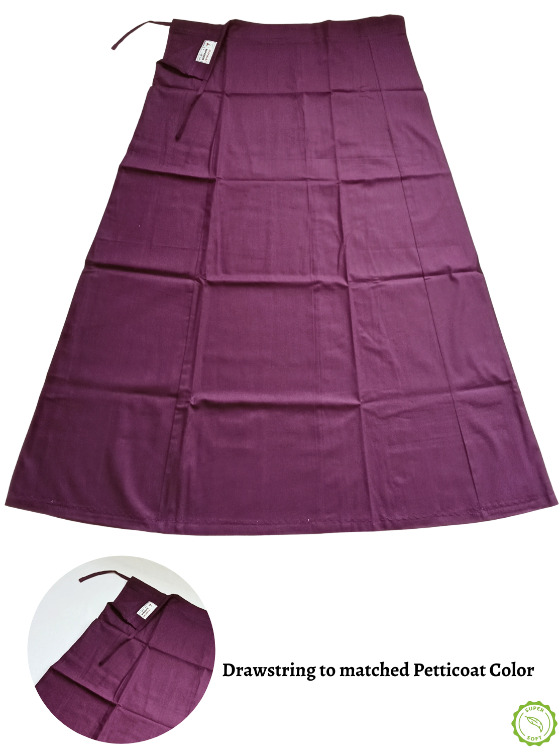 New MANGAI Premium Embroidery Superior Cotton Petticoats - 7 Part Multiple Color's