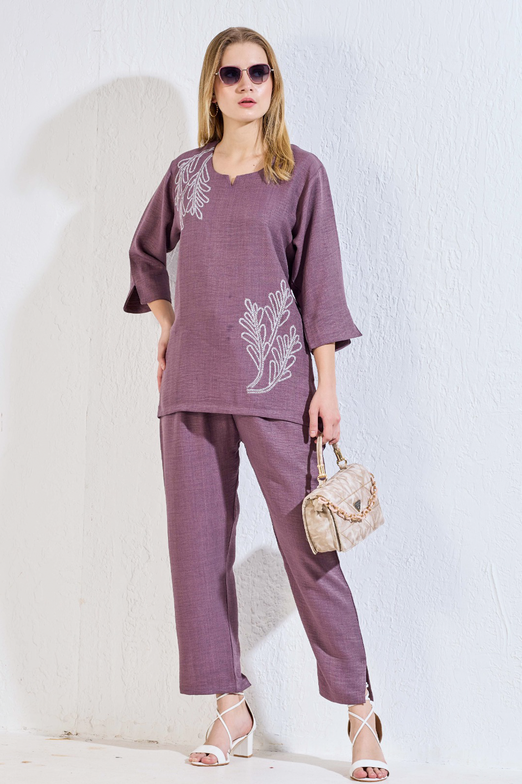 MANGAI Premium Cotton Printed Night Suits | Stylish Print's All Over | Top & Bottom Set | 3/4 Sleeve | Trendy Night Suits for Stylish Women's (MLNS)