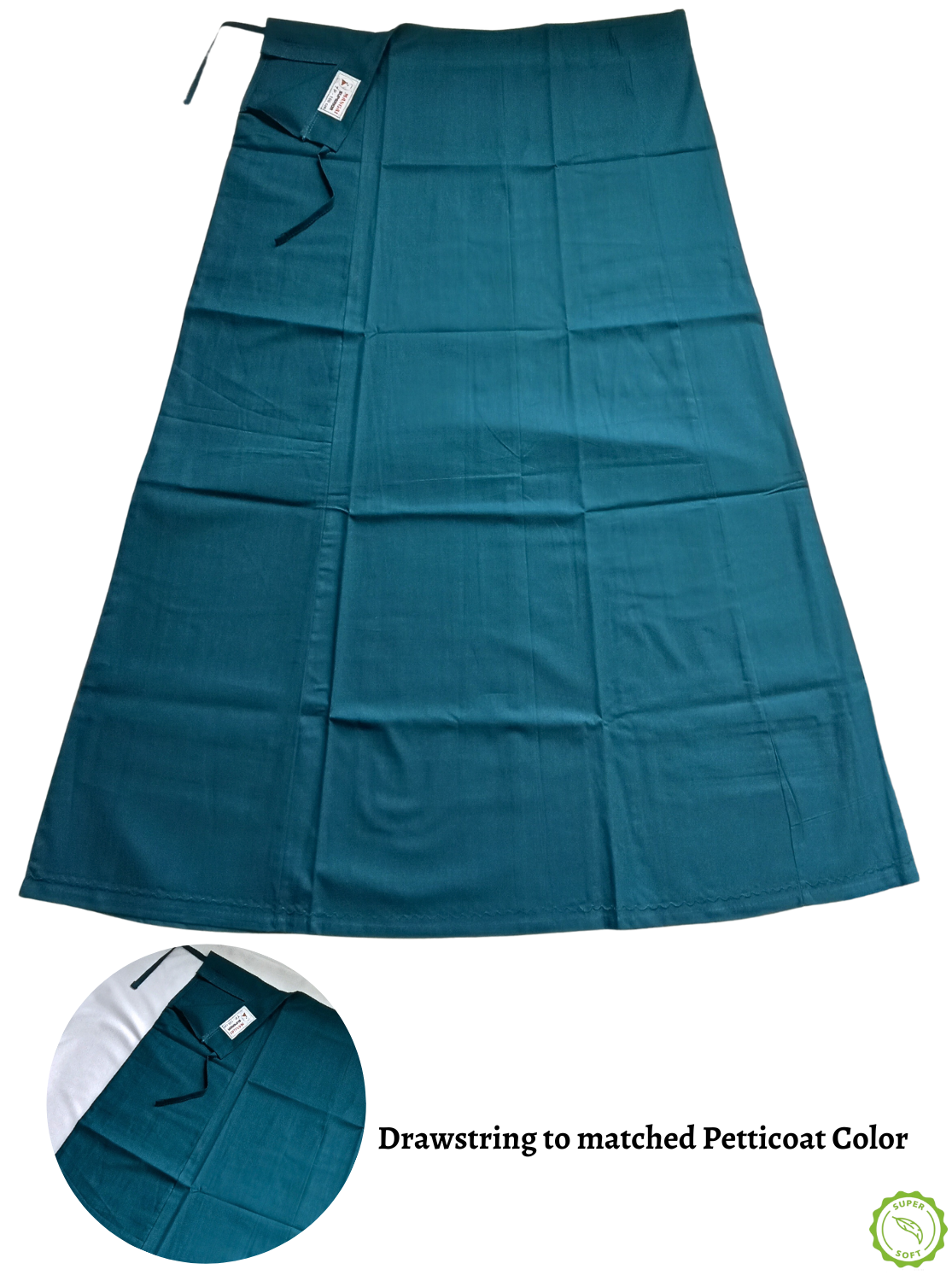 MANGAI Premium Embroidery Superior Cotton Petticoats - 7 Part Multiple Color's