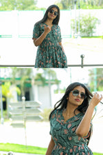 Mangai 3 Layer Flared Frock Model Nighties Soft and Smooth Premium Quality Rayon Material , Fancy Frilled Sleeve, Side Pocket , Back tie Rope , Stylish Collection's for Trendy Women's (MRK)
