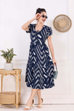 Rayon MAXI FROCK Model Nighties | Fancy Petal Sleeve | Fancy Neck & Side Pocket | Pleated Frock MAXI Style | Trendy Collection's for Stylish Women & Teenage Girl (FSF)