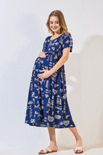 New Arrivals 4-IN-ONE MAXI Mom's Feeding & Casual Wear | Stylish Maxi Style | Invisible Feeding Zipper | Perfect Pre & Post Pregnancy Wear (FIO-MXI)