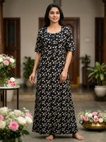 MANGAI Premium Cotton Printed Pleated Model Half Sleeve 5XL Size Shrinkage Free Nighties (5PZ)