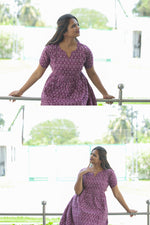 New Katha Printed Stylish Feeding Maxi with Soft Cotton Fabric, V-Cut Neck & Back Tie-Up Rope MAXI Feeding Frock (KFM)