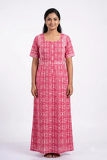 Cotton FROCK Model Casual Wear Nighties | Stylish Pleated Frock Style | Multipurpose Nighties | Pregnancy Wear | Pleated Model | Stylish Nighties for Stylish Women (PWC)