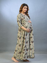 Fresh Arrivals4-IN-ONE Mom's Wear - Soft & Smooth Rayon | Maternity | Feeding | Long Frock | Casual Wear for Pregnancy Women (4-IN-ONE)