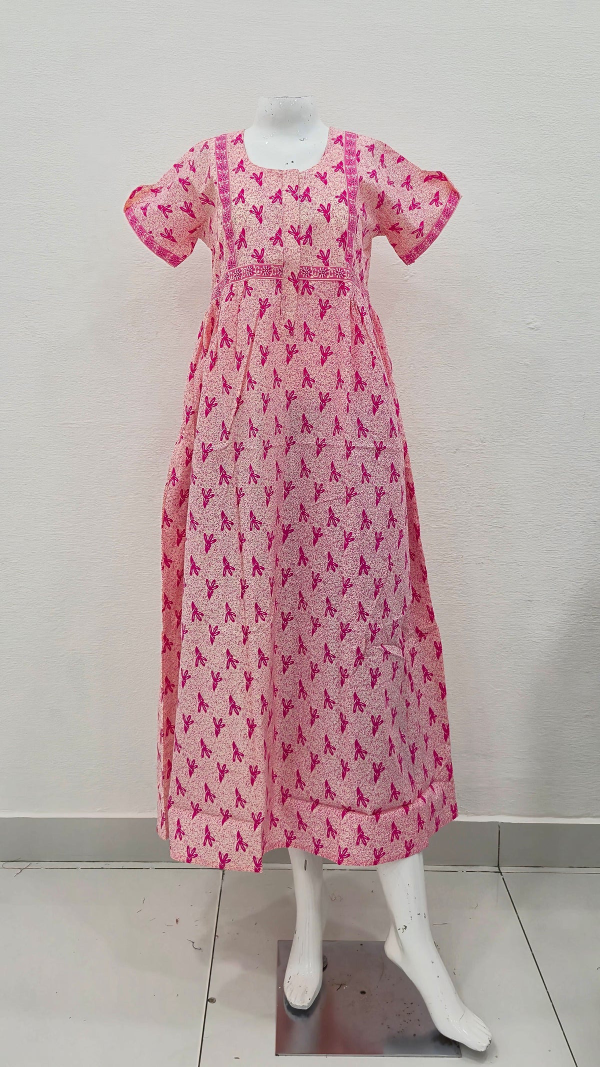 Cotton FROCK Model Casual Wear Nighties | Stylish Pleated Frock Style | Multipurpose Nighties | Pregnancy Wear | Pleated Model | Stylish Nighties for Stylish Women (PWC)