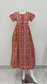 Cotton FROCK Model Casual Wear Nighties | Stylish Pleated Frock Style | Multipurpose Nighties | Pregnancy Wear | Pleated Model | Stylish Nighties for Stylish Women (PWC)