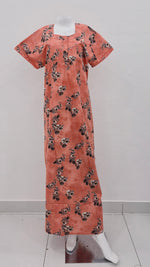 MANGAI Cotton Straight Zip Feeding Nighty |Post Pregnancy | Comfort and Style | Pleated Model | Soft Cotton Feeding Nighties (PSF)