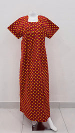 MANGAI Cotton Straight Zip Feeding Nighty |Post Pregnancy | Comfort and Style | Pleated Model | Soft Cotton Feeding Nighties (PSF)