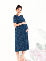 MANGAI HOSIERY Cotton Zipless Feeding Wear | Fancy Sleeve with Round Neck | Flap Open Zipless Feeding wear for Pregnancy Women (MMG)
