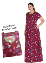 MANGAI Premium Cotton Printed Nighties- All Over Printed Stylish Nightwear for Stylish Women | Updated Collection's(LDM)