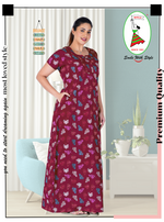 MANGAI Premium Cotton Printed Nighties- All Over Printed Stylish Nightwear for Stylish Women | Updated Collection's(LDM)