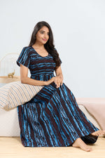 MANGAI RAYON Smocking Nighty | Beautiful Pleated Design | Side Pocket | Stylish Nighty for Trendy Women's | Your Perfect Nightwear Collection's (SRN)