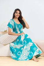 MANGAI RAYON Smocking Nighty | Beautiful Pleated Design | Side Pocket | Stylish Nighty for Trendy Women's | Your Perfect Nightwear Collection's (SRN)