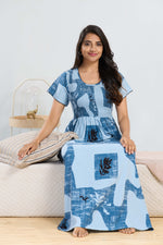 MANGAI RAYON Smocking Nighty | Beautiful Pleated Design | Side Pocket | Stylish Nighty for Trendy Women's | Your Perfect Nightwear Collection's (SRN)