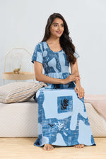 MANGAI RAYON Smocking Nighty | Beautiful Pleated Design | Side Pocket | Stylish Nighty for Trendy Women's | Your Perfect Nightwear Collection's (SRN)