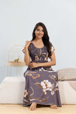 MANGAI RAYON Smocking Nighty | Beautiful Pleated Design | Side Pocket | Stylish Nighty for Trendy Women's | Your Perfect Nightwear Collection's (SRN)