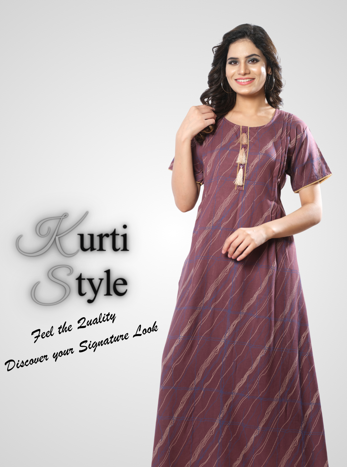 New MANGAI Premium Alpine KURTI Style | Beautiful Stylish KURTI Model | Side Pocket | Half Sleeve | Perfect Nightwear Collection's for Trendy Women's