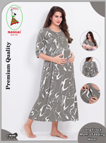 Soft Rayon4-IN-ONE Mom's Feeding & Casual Wear| Pre & Post Maternity Wear | Fancy Long Frock | Best Choice for Pregnancy Women (FIO-F)