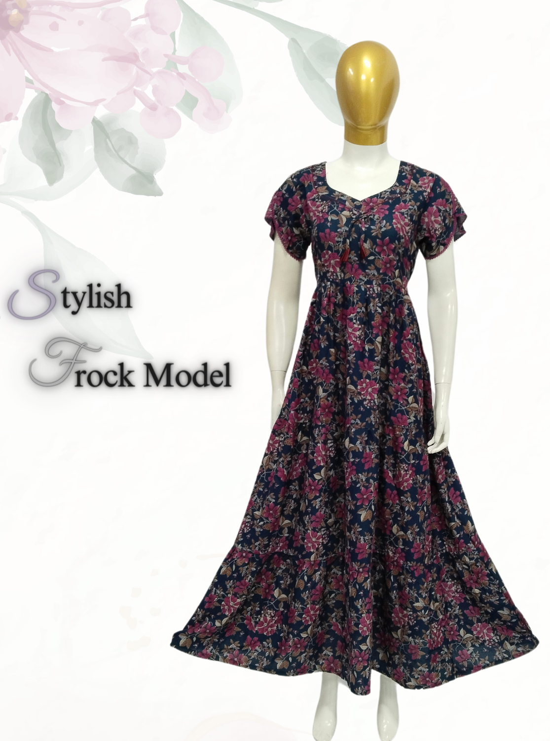 Fresh ArrivalsMANGAI Premium Alpine FROCK Model Nighties | Beautiful Stylish Frock Style | Stylish Sleeves | Perfect Nightwear Trendy Women's