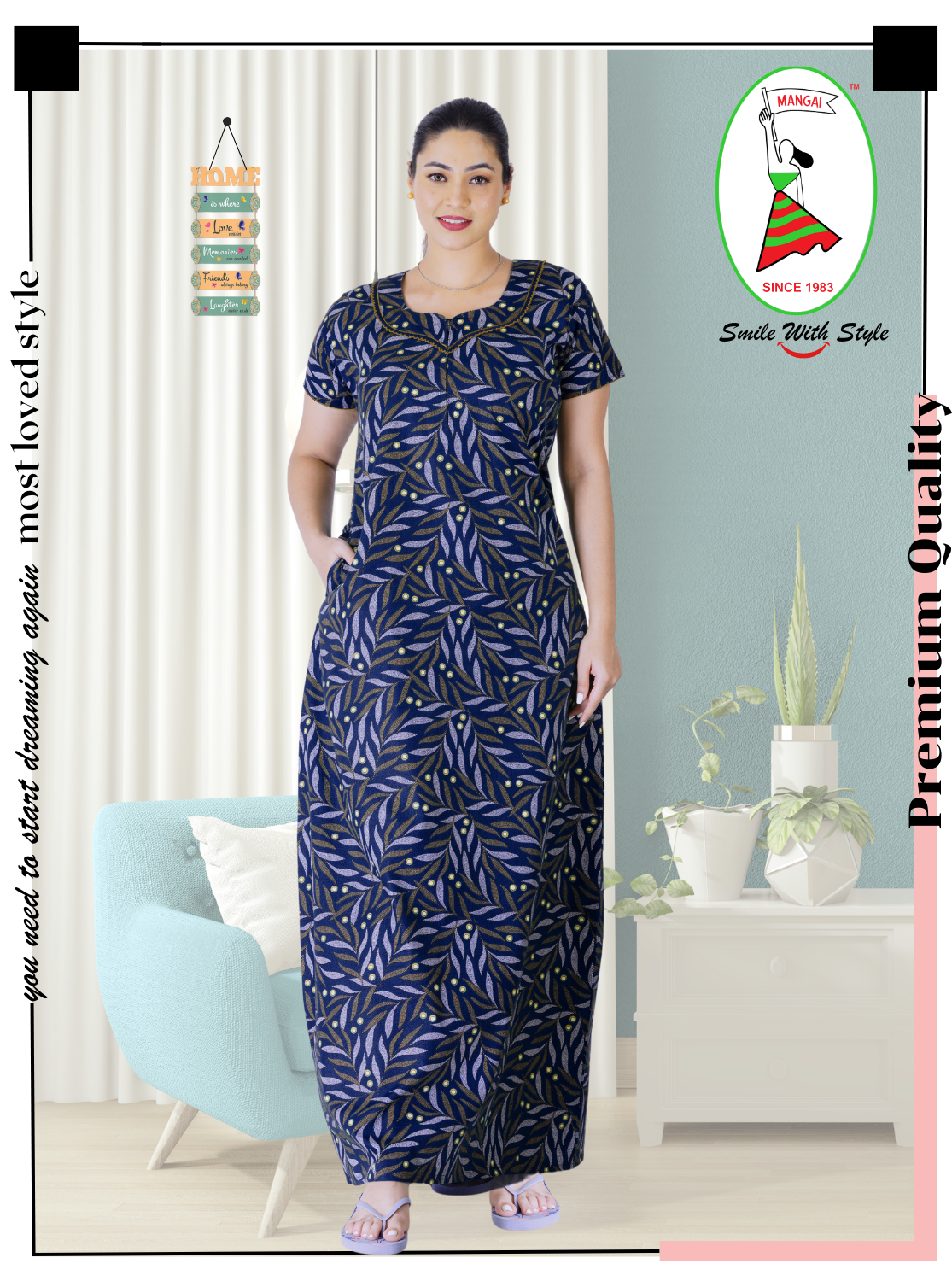 Premium Cotton Nighties Online Shopping Mangai Nighties