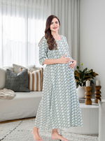 Soft Rayon4-IN-ONE Mom's Feeding & Casual Wear| Pre & Post Maternity Wear | Fancy Long Frock | Best Choice for Pregnancy Women (FIO-F)