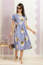 Rayon MAXI FROCK Model Nighties | Round Neck & Side Pocket | Pleated Frock MAXI Style | Trendy Collection's for Stylish Women & Teenage Girl (FRH)