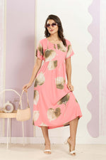 Rayon MAXI FROCK Model Nighties | Round Neck & Side Pocket | Pleated Frock MAXI Style | Trendy Collection's for Stylish Women & Teenage Girl (FRH)