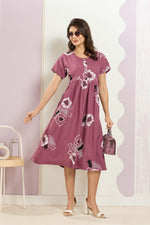 Rayon MAXI FROCK Model Nighties | Round Neck & Side Pocket | Pleated Frock MAXI Style | Trendy Collection's for Stylish Women & Teenage Girl (FRH)
