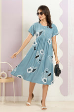 Rayon MAXI FROCK Model Nighties | Round Neck & Side Pocket | Pleated Frock MAXI Style | Trendy Collection's for Stylish Women & Teenage Girl (FRH)