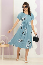 Rayon MAXI FROCK Model Nighties | Round Neck & Side Pocket | Pleated Frock MAXI Style | Trendy Collection's for Stylish Women & Teenage Girl (FRH)