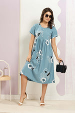 Rayon MAXI FROCK Model Nighties | Round Neck & Side Pocket | Pleated Frock MAXI Style | Trendy Collection's for Stylish Women & Teenage Girl (FRH)