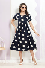 Rayon MAXI FROCK Model Nighties | Round Neck & Side Pocket | Pleated Frock MAXI Style | Trendy Collection's for Stylish Women & Teenage Girl (FRH)