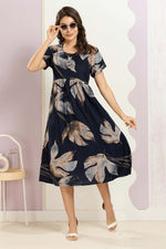 Rayon MAXI FROCK Model Nighties | Round Neck & Side Pocket | Pleated Frock MAXI Style | Trendy Collection's for Stylish Women & Teenage Girl (FRH)
