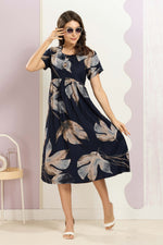 Rayon MAXI FROCK Model Nighties | Round Neck & Side Pocket | Pleated Frock MAXI Style | Trendy Collection's for Stylish Women & Teenage Girl (FRH)