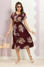 Rayon MAXI FROCK Model Nighties | Round Neck & Side Pocket | Pleated Frock MAXI Style | Trendy Collection's for Stylish Women & Teenage Girl (FRH)