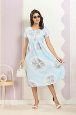 Rayon MAXI FROCK Model Nighties | Round Neck & Side Pocket | Pleated Frock MAXI Style | Trendy Collection's for Stylish Women & Teenage Girl (FRH)