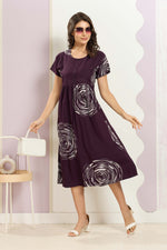 Rayon MAXI FROCK Model Nighties | Round Neck & Side Pocket | Pleated Frock MAXI Style | Trendy Collection's for Stylish Women & Teenage Girl (FRH)