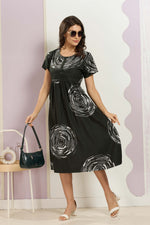 Rayon MAXI FROCK Model Nighties | Round Neck & Side Pocket | Pleated Frock MAXI Style | Trendy Collection's for Stylish Women & Teenage Girl (FRH)